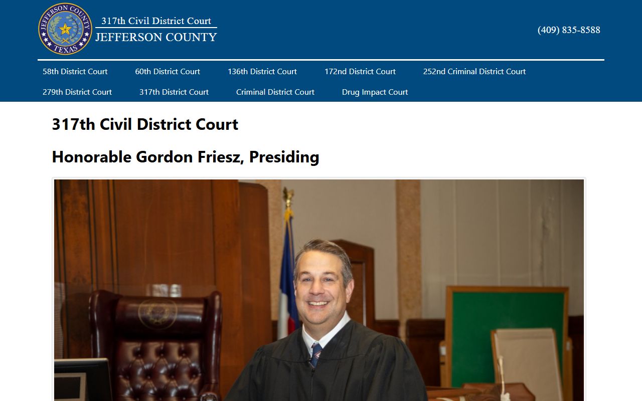 317th Civil District Court Jefferson County family law and pro se resources