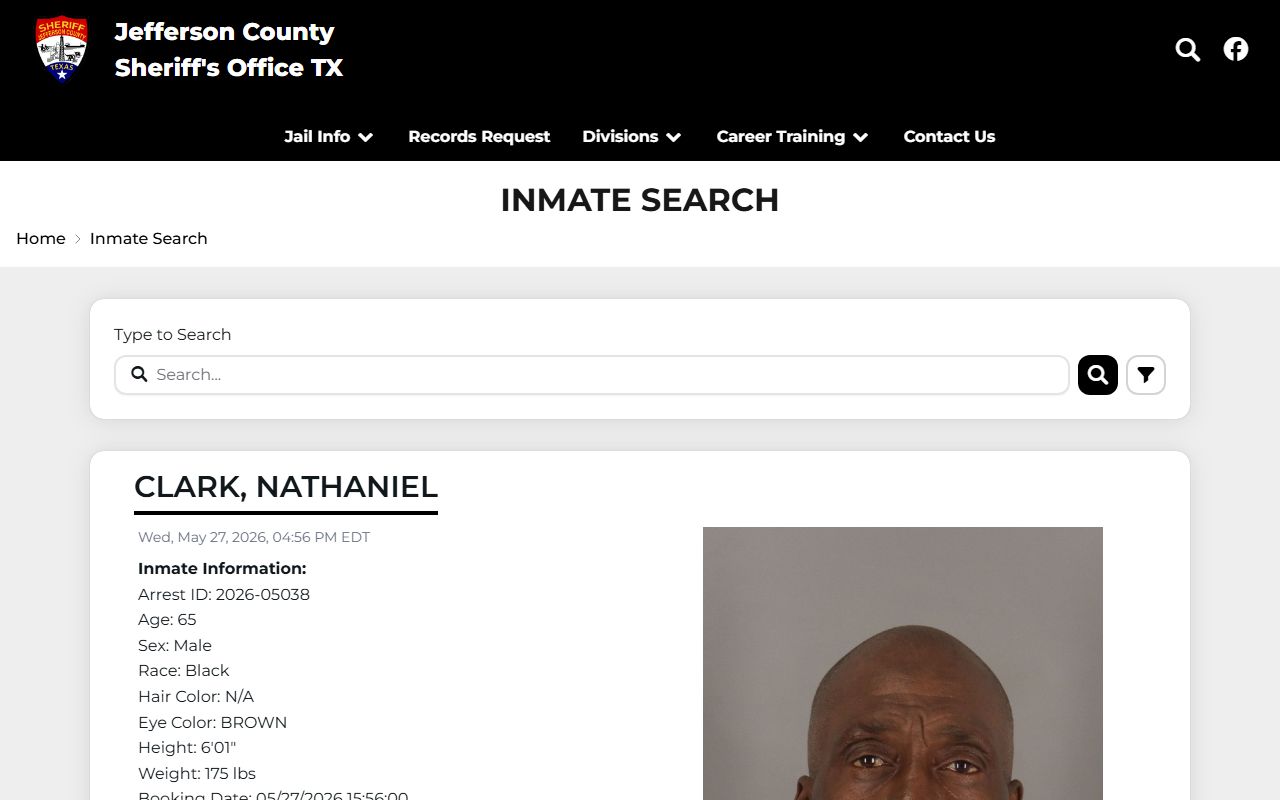 Jefferson County Sheriff inmate search for arrest records